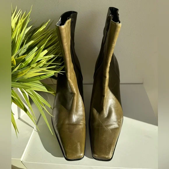 Charles David | Olive Stilleto Boots - Picture 5 of 12